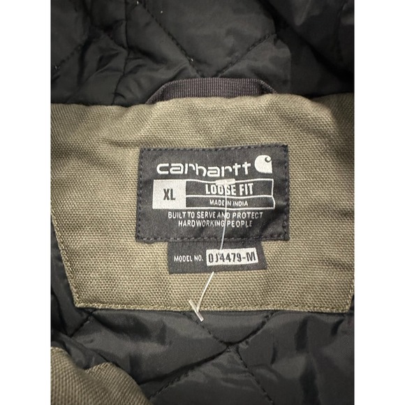 Carhartt J001 Detroit‎ Jacket Moss Green Hooded Workwear Mens XL Loose Fit - Picture 5 of 8